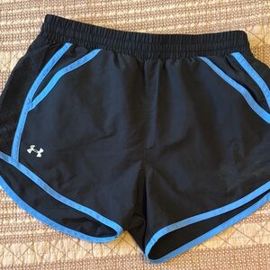 Under Armour Women's Athletic Shorts in Black and Blue